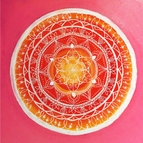 Mandala Seelenbilder Energiebilder rosa orange