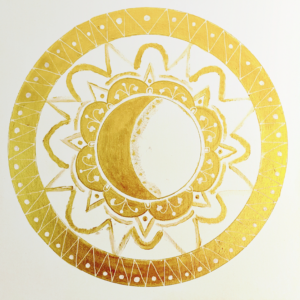 Mandala Seelenbilder Energiebilder weiß gold