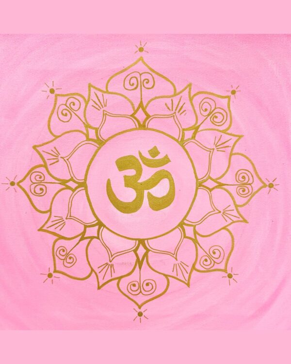 Mandala Om rosé-gold (30x30) – Bild 2