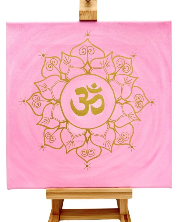 Mandala Om rosé-gold (30x30)